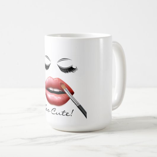 Te klote!  Lips en Eyelashes koffie-Mok Koffiemok (Voorkant rechts)