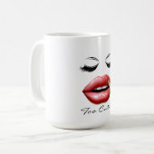 Te klote!  Lips en Eyelashes koffie-Mok Koffiemok (Voorkant links)