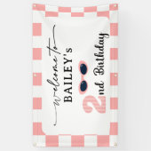 Te Koel 2e Verjaardag Welkom Banner (Verticaal)