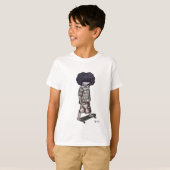 Te koel naar skateboard t-shirt (Voorkant volledig)
