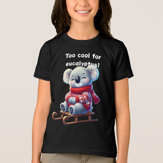 Te Koel voor Eucalyptus | Grappig Koala Kinderen T Tri-Blend Shirt (Voorkant)