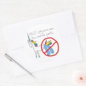 Te koel voor peuters ronde sticker (Envelop)