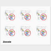 Te koel voor peuters ronde sticker (Vel)