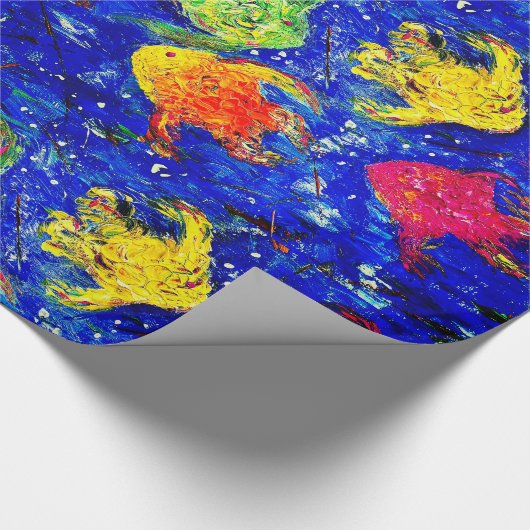 Te Koel voor School Fish Wrapping Paper Cadeaupapier (Hoek)