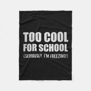 Te koel voor school serieus in het vriezen van gra fleece deken