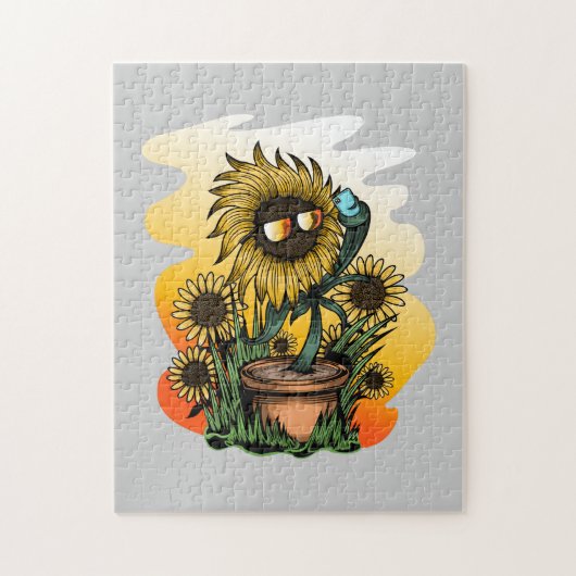 Te Koel Zonnebloem Legpuzzel (Verticaal)