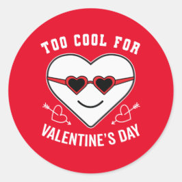 Te koelen voor Valentijnsdag antibratie Ronde Sticker