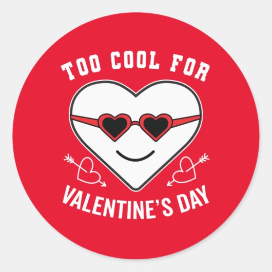 Te koelen voor Valentijnsdag antibratie Ronde Sticker (Voorkant)