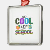 Te kool voor leraar school metalen ornament (Links)