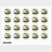 Te kool voor school ronde sticker (Vel)
