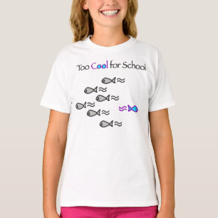 Te kool voor school - Shirt van vis Kind
