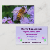 Te koop aangeboden bijen visitekaartje (Voorkant / Achterkant)
