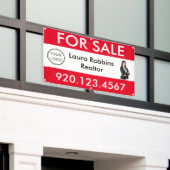 Te Koop Aangepaste Onroerend goed Logo Marketing Spandoek (Buitenkant Gebouw)