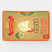 Te koop Boerderij Verse Biologische Eieren Spandoek (Horizontaal)