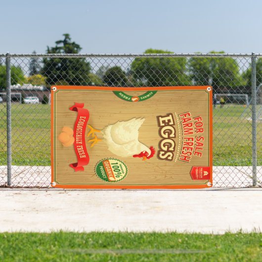 Te koop Boerderij Verse Biologische Eieren Spandoek (Insitu)