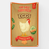 Te koop Boerderij Verse Biologische Eieren Spandoek (Verticaal)