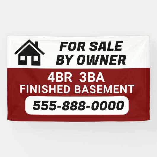 "Te koop door Eigenaar" aangepaste banner (Horizontaal)