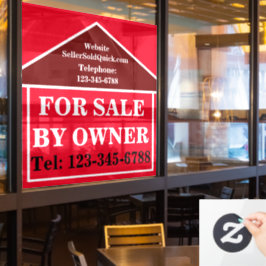 TE KOOP DOOR EIGENAAR BOLD Custom Modern Onroerend Raamsticker