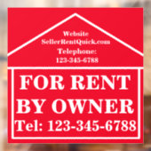 TE KOOP DOOR EIGENAAR Gepersonaliseerde onroerende Raamsticker (Vel 2)