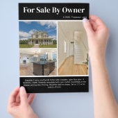 Te koop door eigenaar Home Listing 2-zijdig zwart Flyer (Hand)