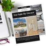 Te koop door eigenaar Home Listing 2-zijdig zwart Flyer<br><div class="desc">Laat uw huis zien op deze chique tweezijdige vastgoedflyer met een zwart accent. Markeer uw huis als een pro met deze moderne For Sale By Owners-flyers met al uw aanbiedingsdetails en foto's aan de voor- en achterkant. Geweldig adverteren voor een huiseigenaar in een chique buurt. Zwart met wit schrijven voor...</div>