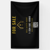 Te koop Makelaar Open Huis Logo Spandoek (Verticaal)