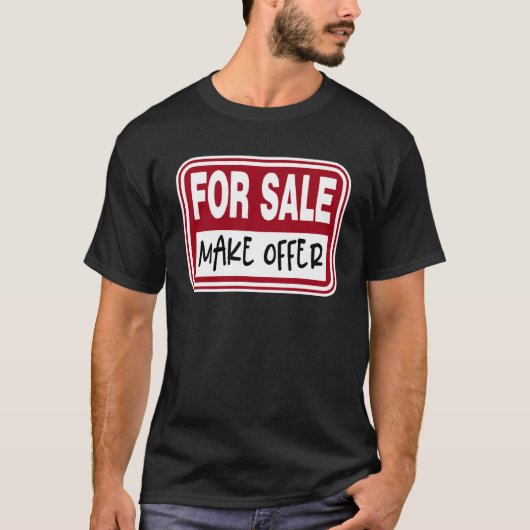 Te koop teken Maak aanbieding beschikbaar Graphic T-shirt (Voorkant)