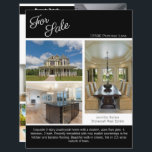 Te koop Vastgoedaanbieding 2-zijdig papieren blad<br><div class="desc">Laat uw vermelding zien op dit chique tweezijdige papieren onroerend goed vel met een zwart accent. Stuur deze stijlvolle flyers naar potentiële klanten voor het kopen van woningen in uw vastgoedgebied. Pas het aan met de naam van uw vastgoedbedrijf en contactgegevens op de achterkant. Trek nieuwe klanten aan door deze...</div>