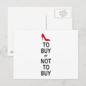 Te kopen of niet te kopen briefkaart (Voorkant / Achterkant)