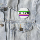 Te kort om recht te zijn ronde button 5,7 cm (In situ)