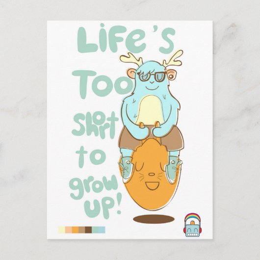 te korte liften briefkaart (Voorkant)