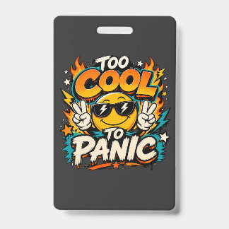 Te Koud Om In Paniek Te Raken Funny Smiley Grafisc Badge