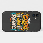 Te Koud Om In Paniek Te Raken Funny Smiley Grafisc Case-Mate iPhone Case (Achterkant (horizontaal))