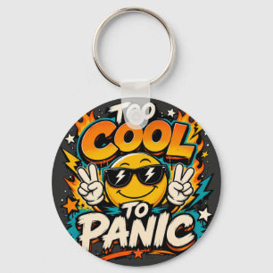 Te Koud Om In Paniek Te Raken Funny Smiley Grafisc Sleutelhanger