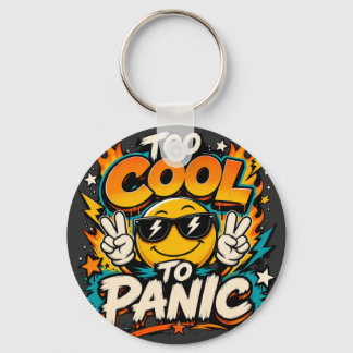 Te Koud Om In Paniek Te Raken Funny Smiley Grafisc Sleutelhanger
