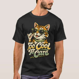 Te Koud Om Retro Kattenzonnebril Te Dragen T-shirt