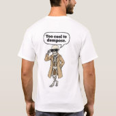 Te Koud Om Te Ontbinden Grappig Skelet in Trenchco T-shirt (Achterkant)