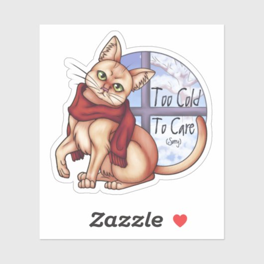 Te koud om te verzorgen sticker (Vel)