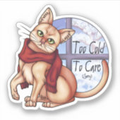 Te koud om te verzorgen sticker (Voorkant)