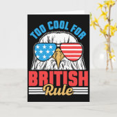 Te Koud Voor Britse Regel Onafhankelijkheid 4e Jul Kaart (Gele Bloem)