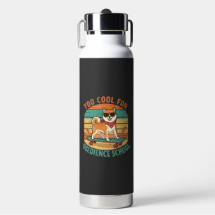 Te Koud voor Gehoorzaamheid School Hond Skateboard Waterfles