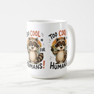 Te Koud Voor Mensen Wasbeer Retro Vintage Zonsonde Koffiemok