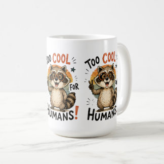 Te Koud Voor Mensen Wasbeer Retro Vintage Zonsonde Koffiemok