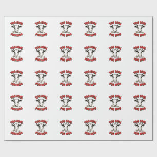 Te Koud Voor Moo Grappige Koe Vintage Shirt Ontwer Cadeaupapier