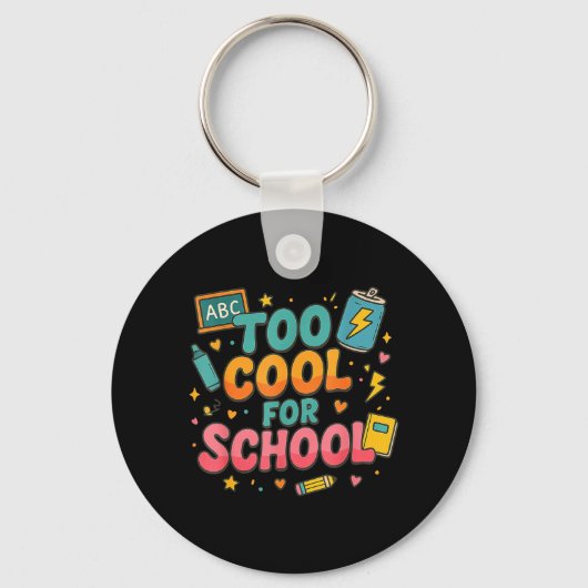 Te Koud Voor School Grappige Terug Naar School Kin Sleutelhanger (Voorkant)