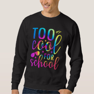 Te Koud Voor School Tie Dye Grafisch Terug Naar Sc Trui