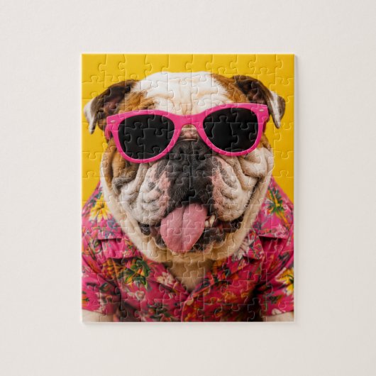 TE KOUW OM TE KWIJLEN ENGELSE BULLDOG LEGPUZZEL (Verticaal)