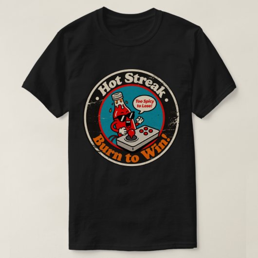 Te kruidig om te verliezen Gaming Hot Sauce T-shirt (Design voorkant)