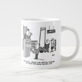 Te laat bibliotheekboek. Prioriteit voor vertraagd Grote Koffiekop (Rechts)