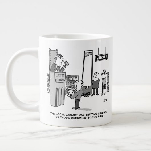 Te laat bibliotheekboek. Prioriteit voor vertraagd Grote Koffiekop (Links)